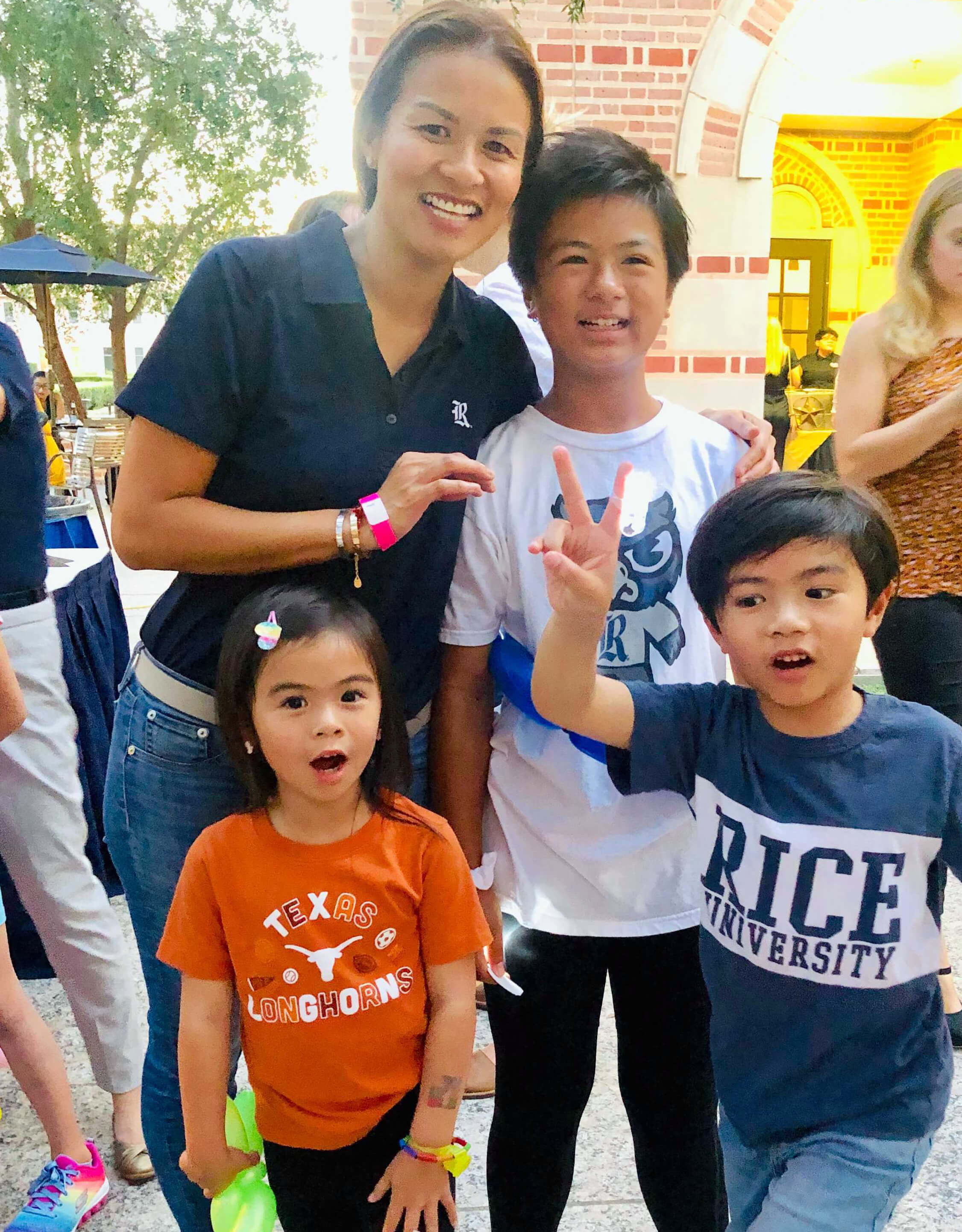 Jackie Nguyen and her children