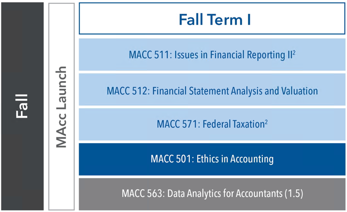 MAcc Curriculum Fall Term 1