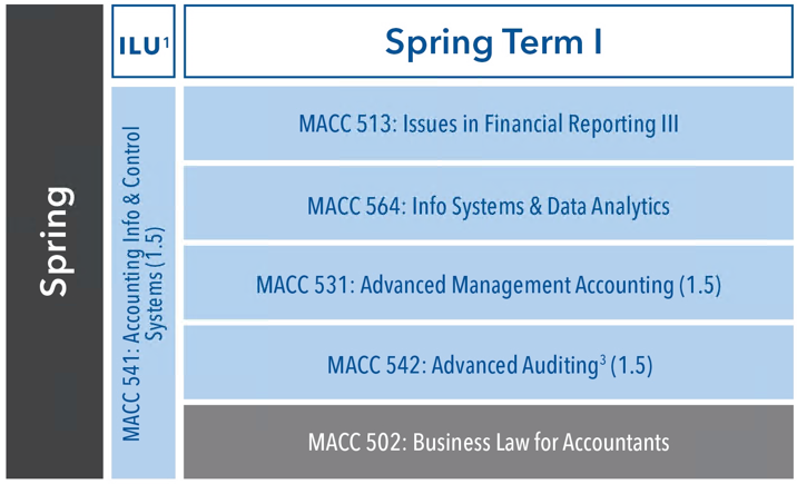 MAcc Curriculum Spring Term 1