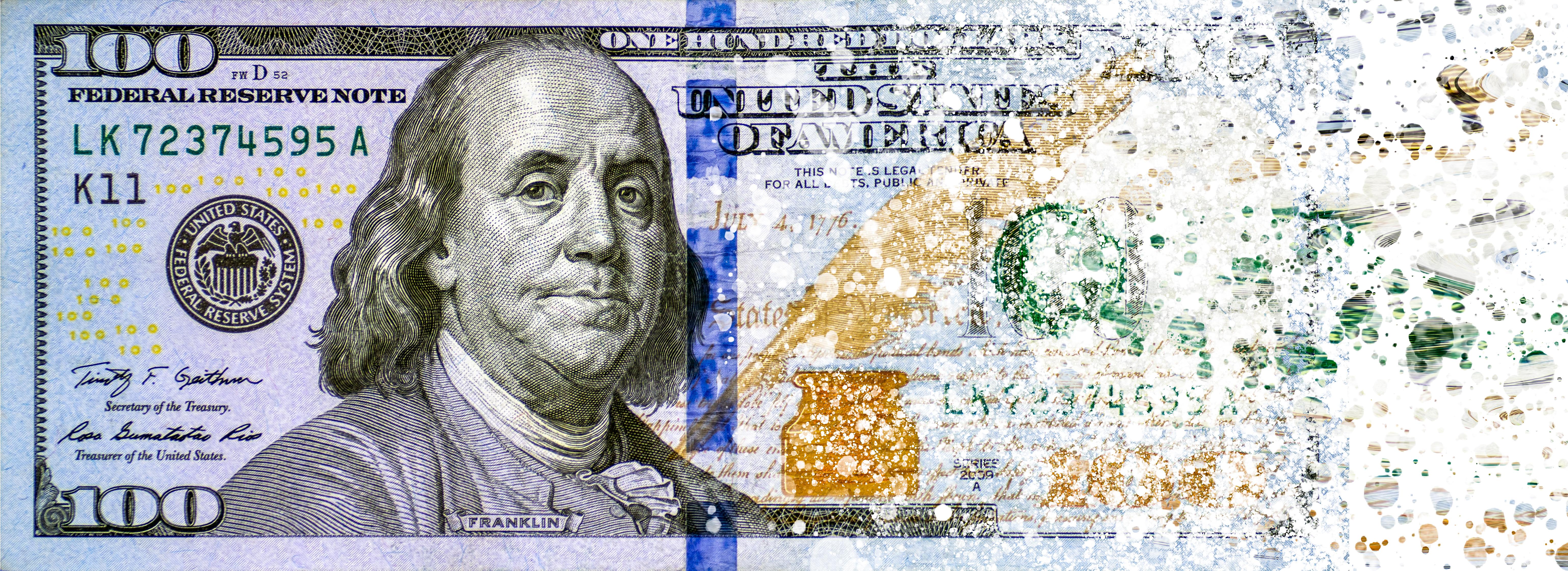 Faded American money