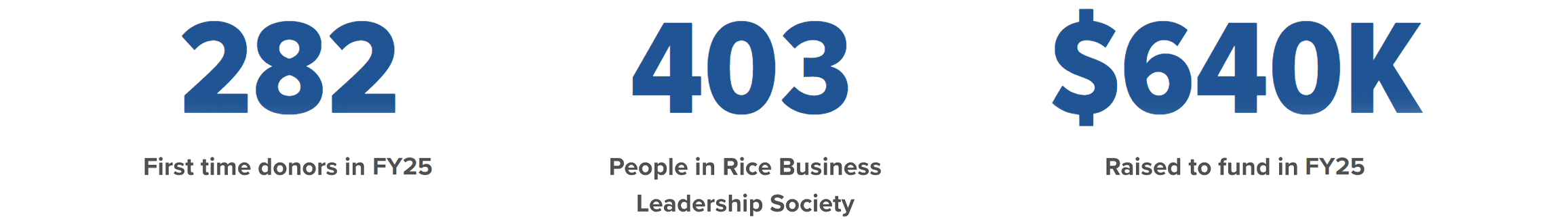 Rice Business Fund Statistics