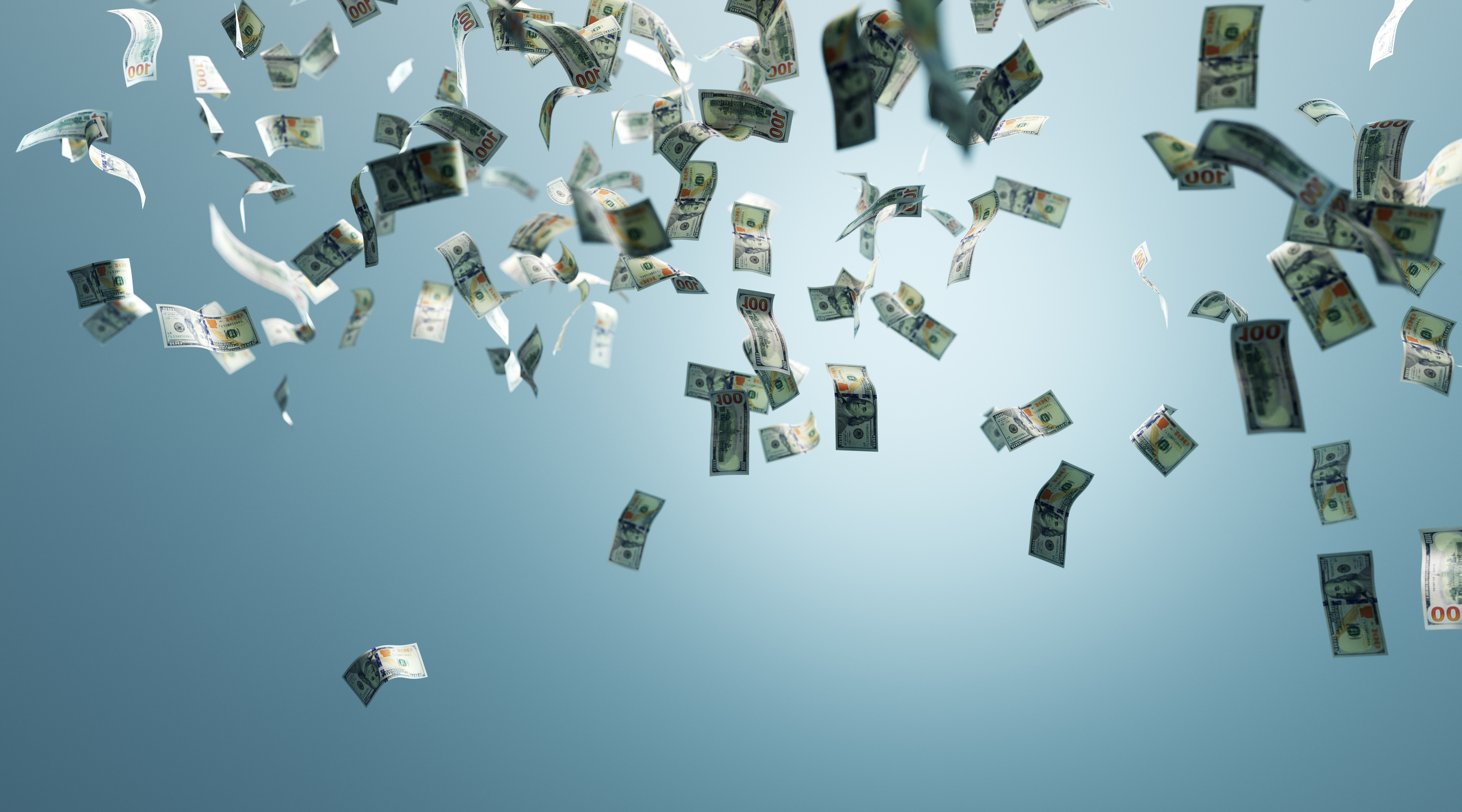 Money flying