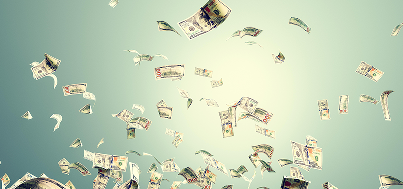 Money flying