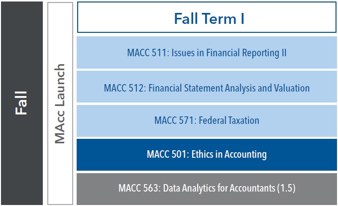 MAcc Curriculum Fall Term 1