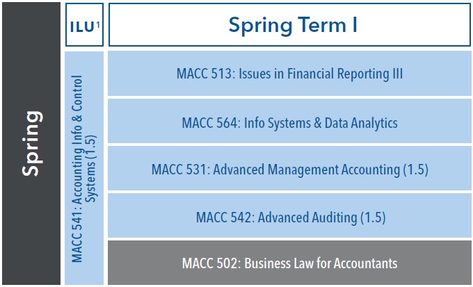 MAcc Curriculum Spring Term 1