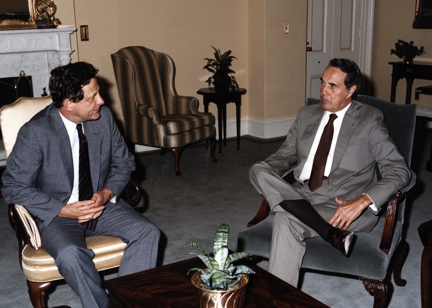Senators Birch Bayh and Bob Dole