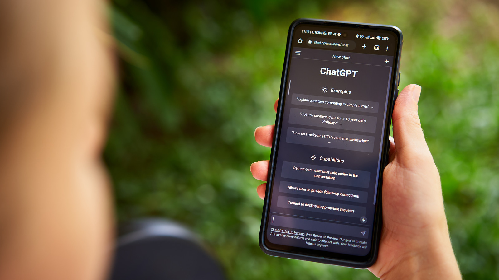 ChatGPT on phone