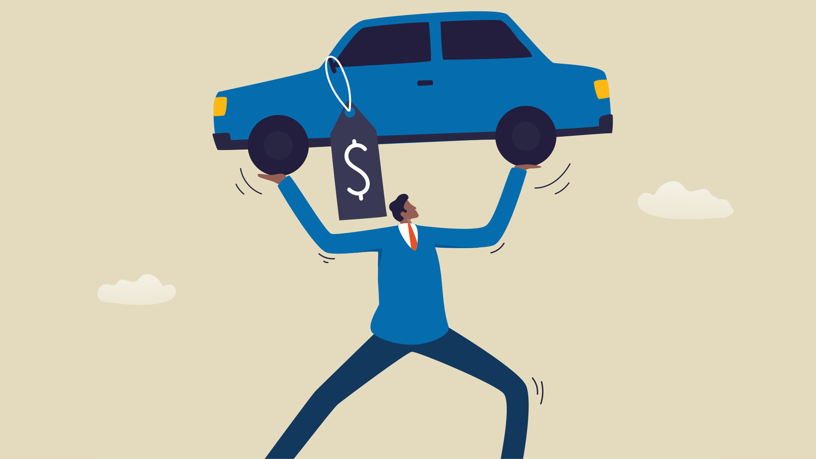 Man lifts car over head