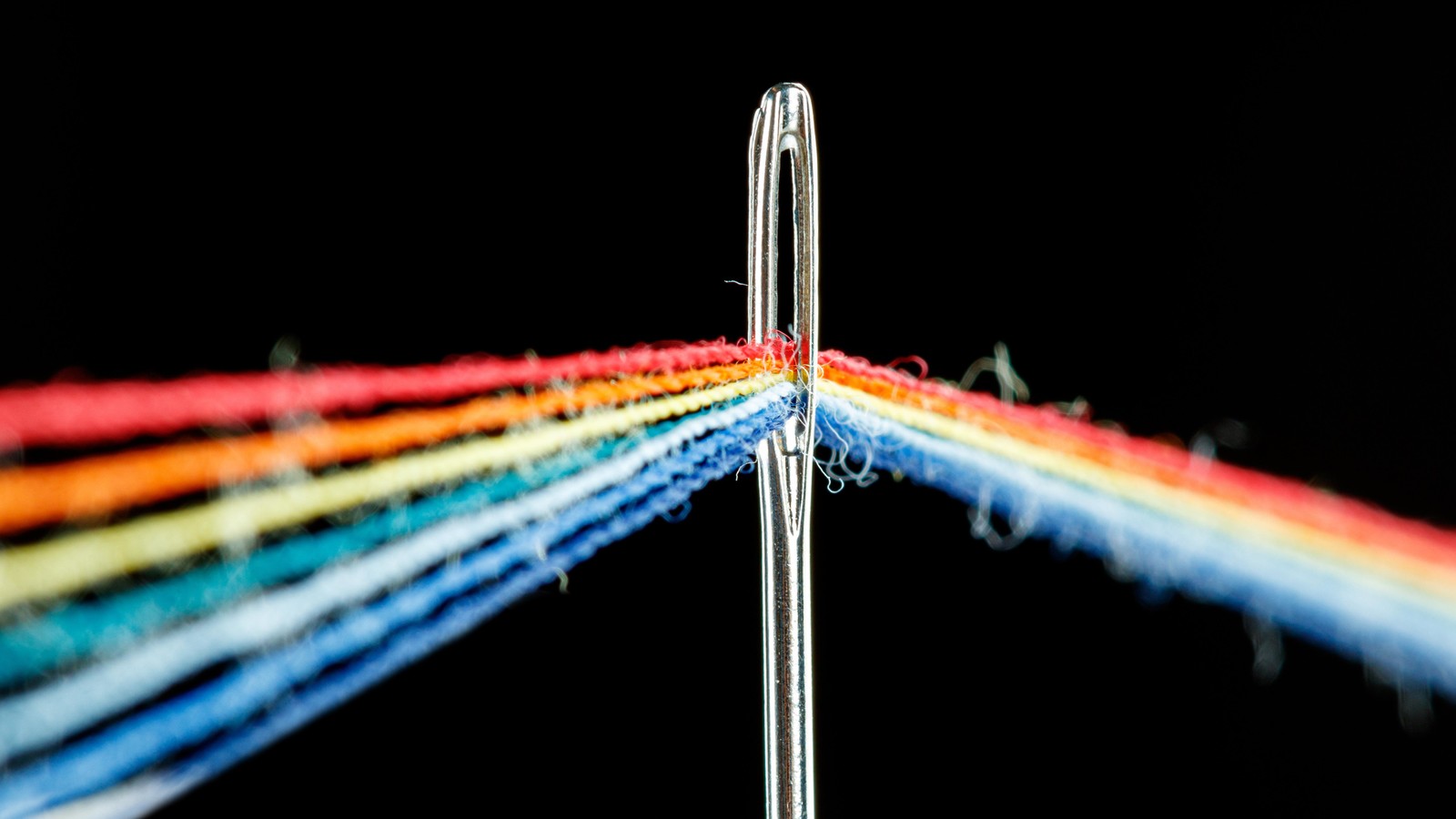 Rainbow thread and needle