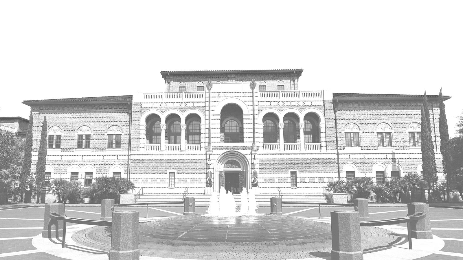 Black and white McNair Hall
