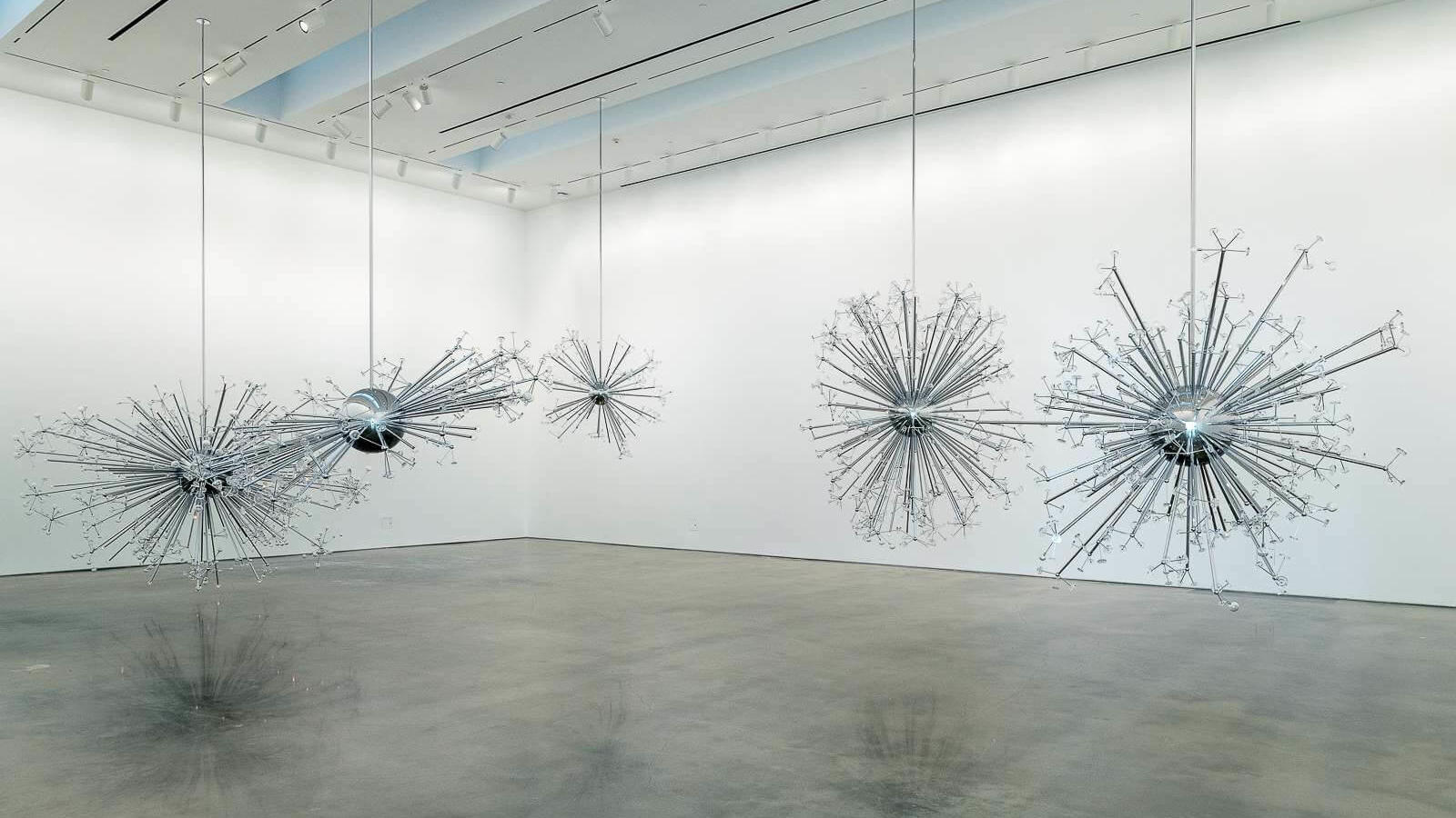 Hanging art exhibit