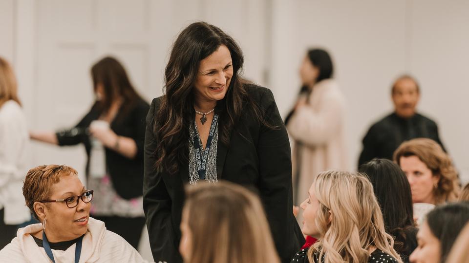 Women interacting at Women in Leadership Conference