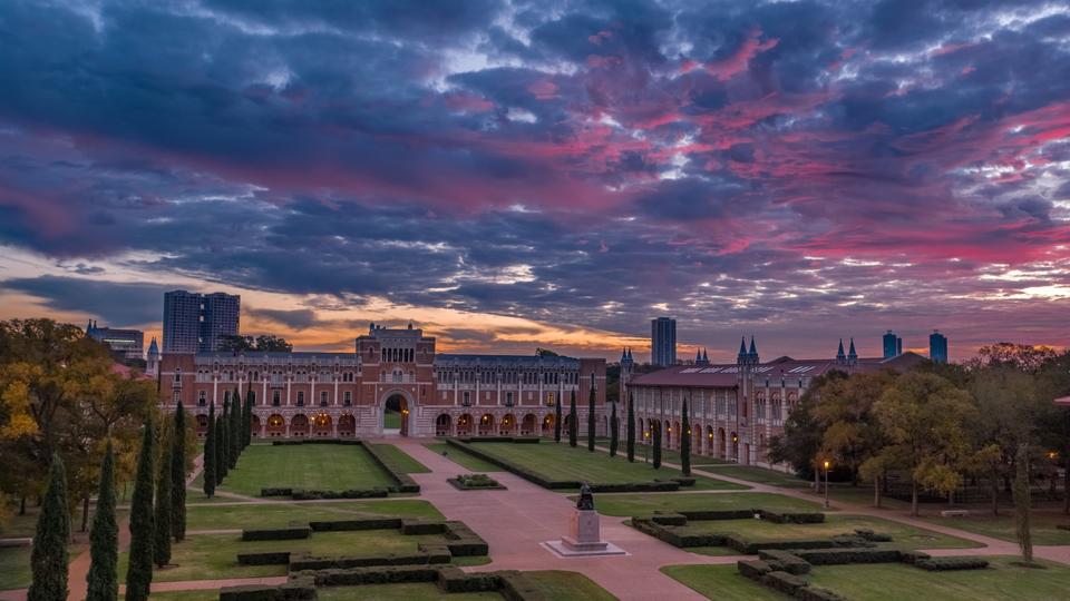 Rice Campus Sunset Lovett