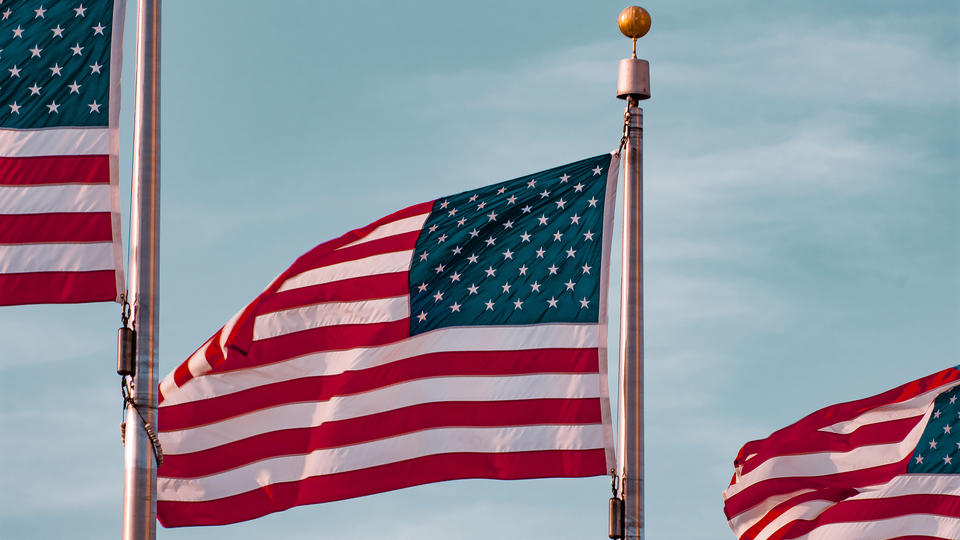 USA flags