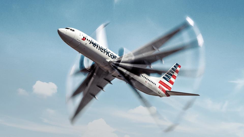 American Airlines flapping wings