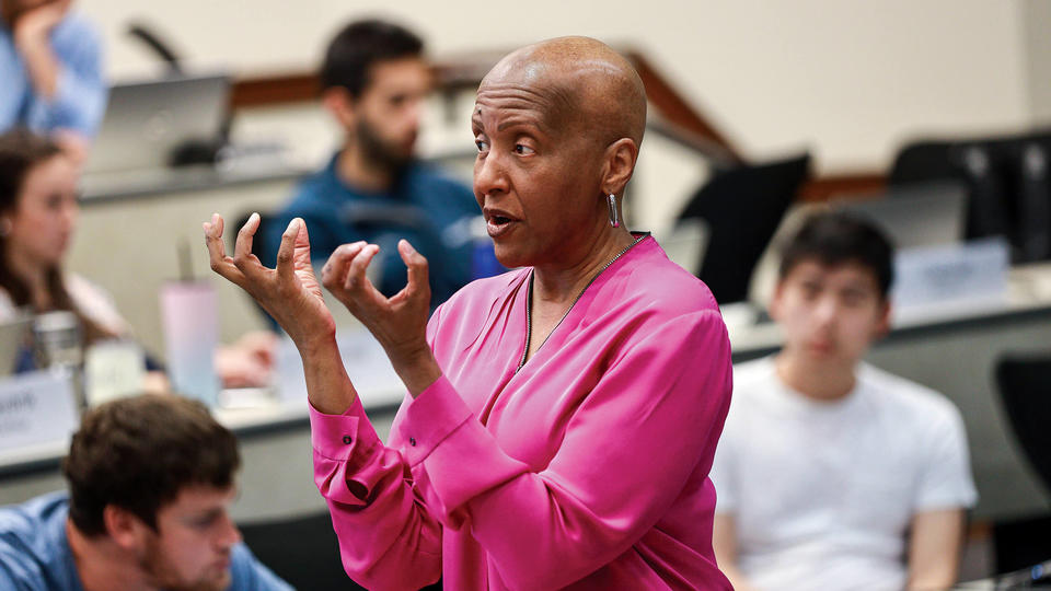 Connie Porter teaching a class