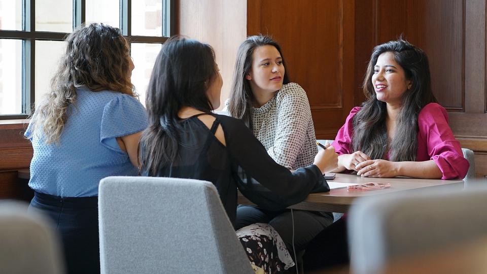 MBA students in Gibbs Gallery