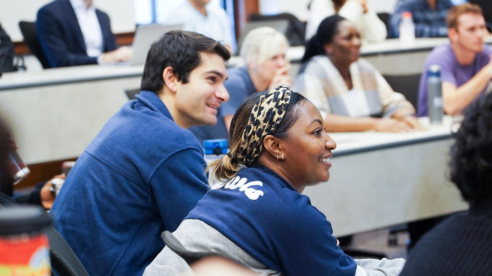 Rice MBA students in class