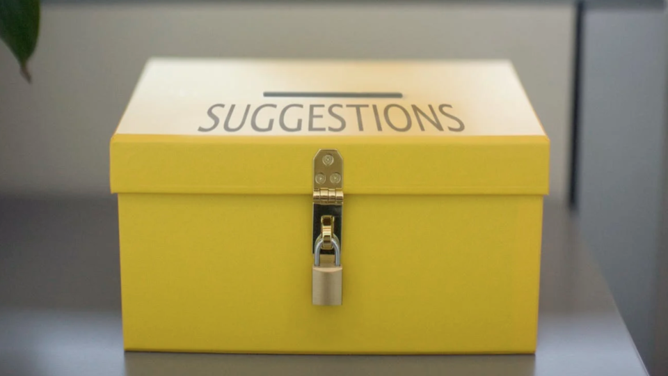 Suggestions box