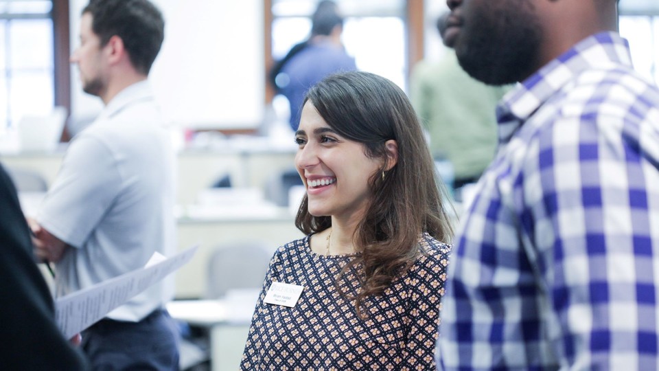 Rice MBA students at a networking event