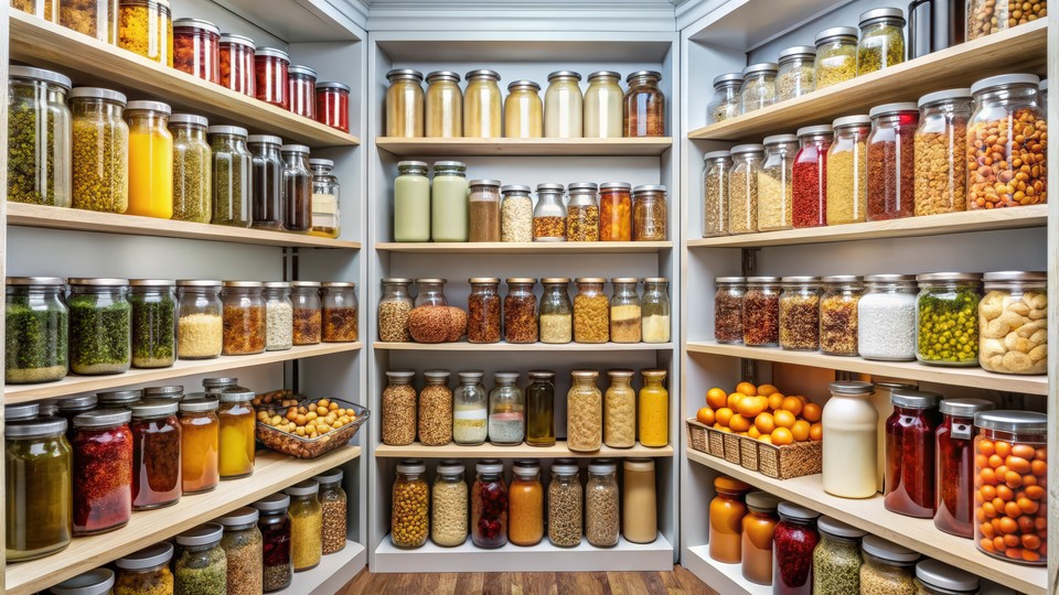 Pantry full of food