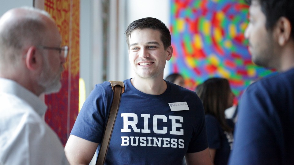 Full-time Rice MBA student at McNair Hall Rice University campus