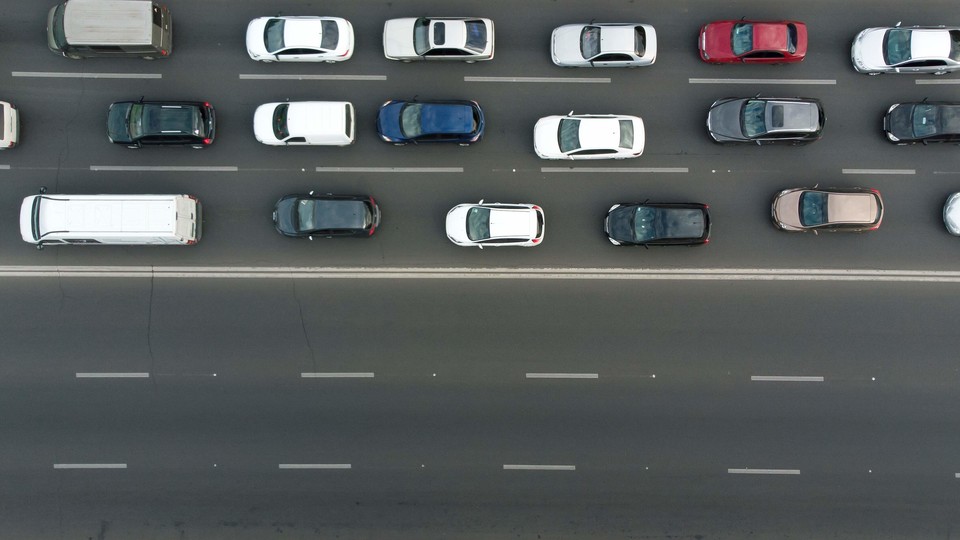Cars on a highway