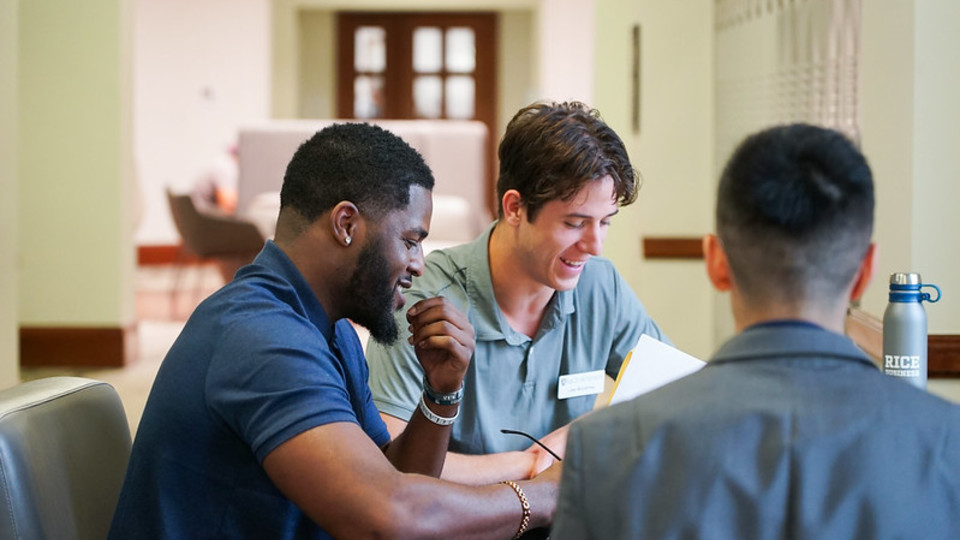 Rice Business MBA students studying