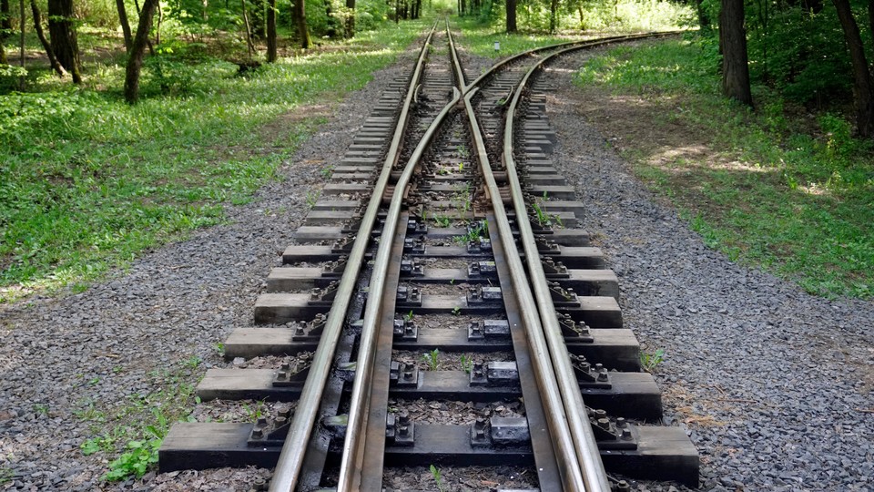 Train tracks diverge