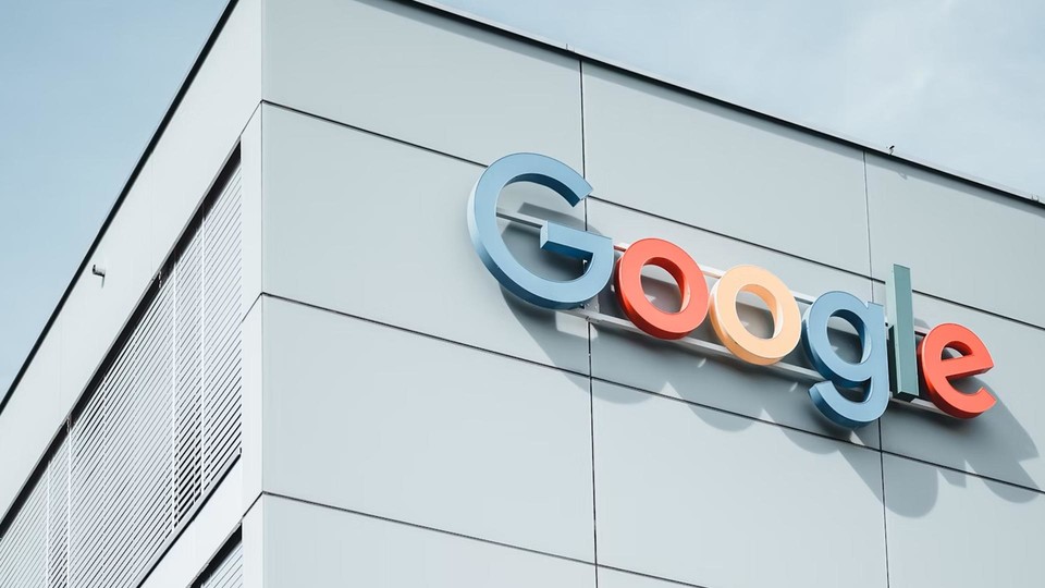 Google sign on building