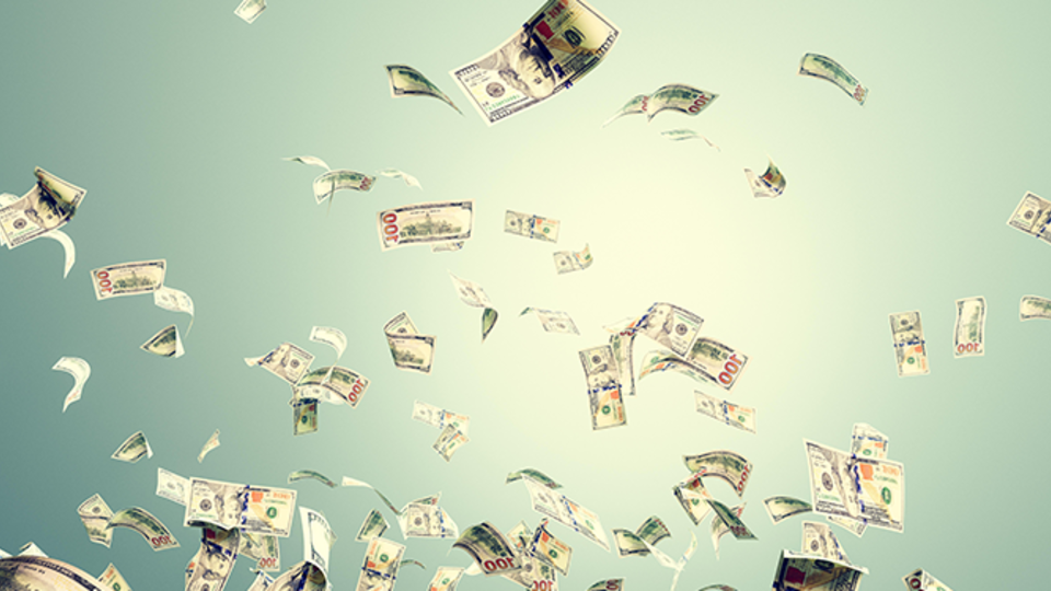 Money flying
