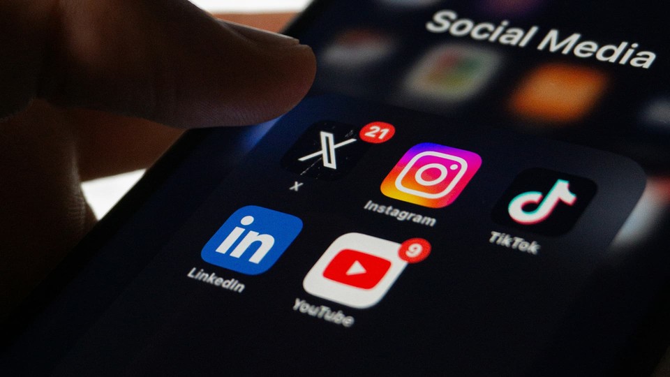 Smartphone with social media apps