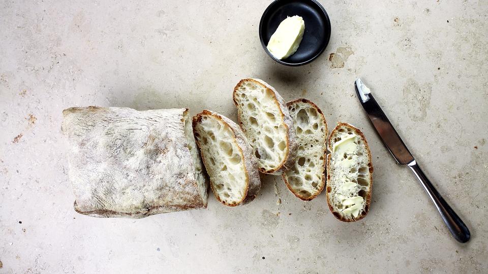 Homemade bread and butter 
