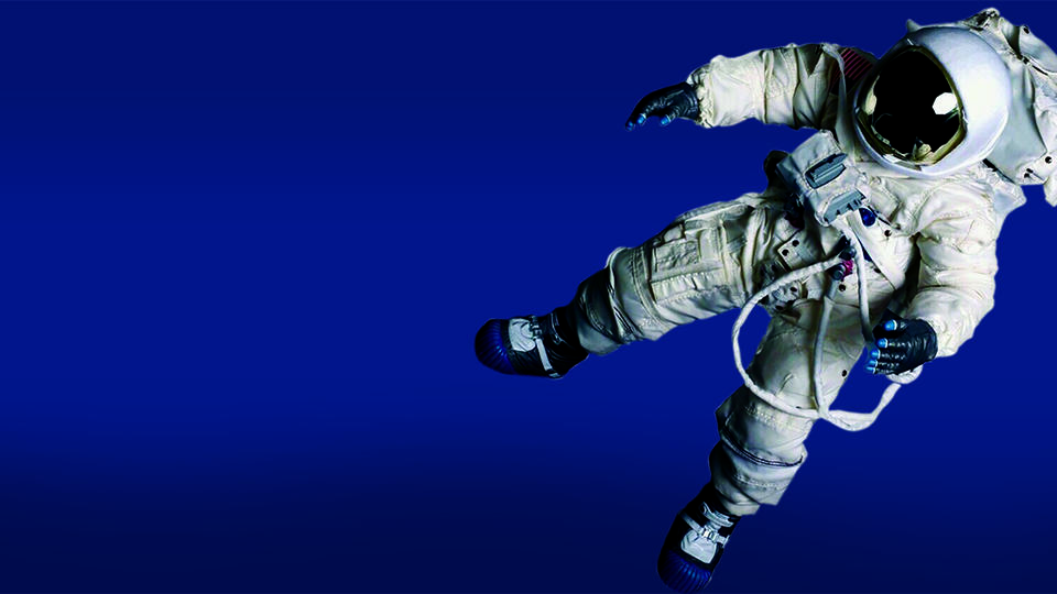 Astronaut floating in space