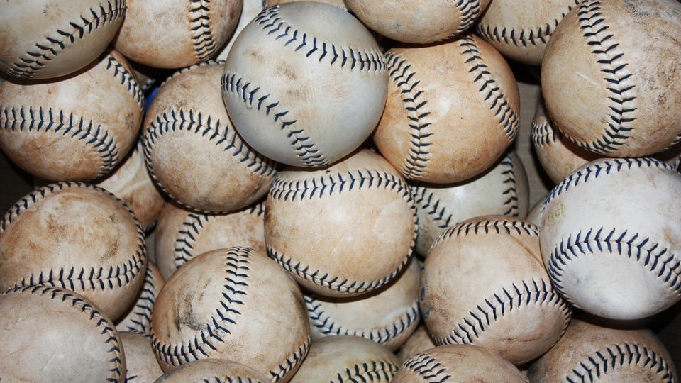 Pile of baseballs