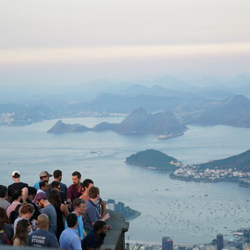 Global Field Experience Students overlooking water scene