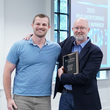Professor James Weston and Anthony Zdrojewski