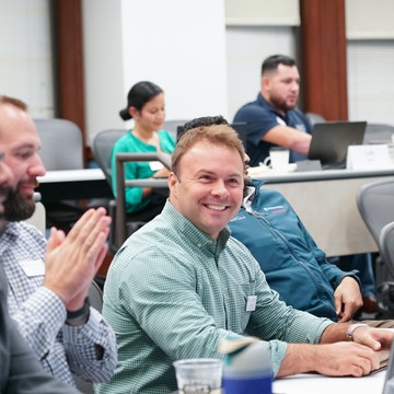 Rice MBA student in classroom