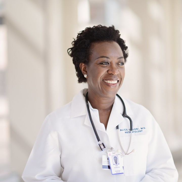 MBA/MD Student in white coat