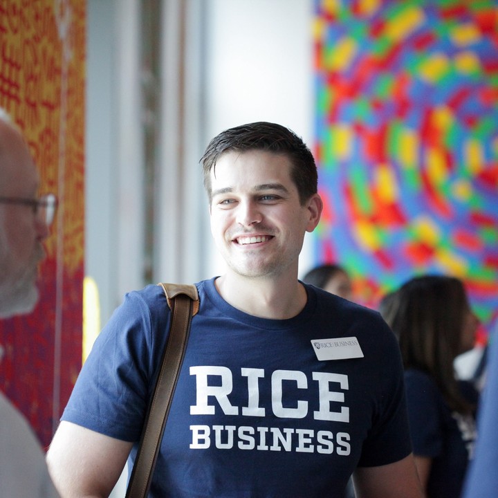 Full-time Rice MBA student at McNair Hall Rice University campus